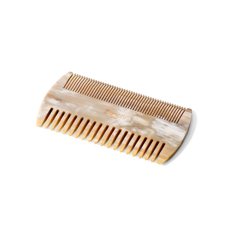 Elegant gift box for luxury handcrafted natural horn layered beard and moustache brush – made in Italy