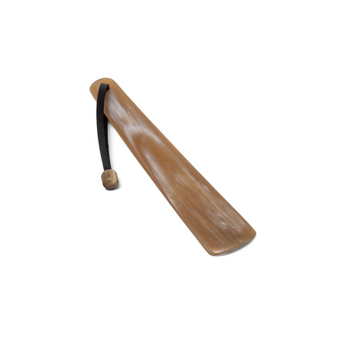 Elegant gift box for luxury handcrafted shoehorn with leather lace and natural horn stopper – made in Italy