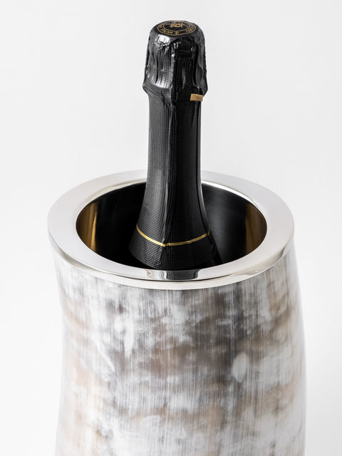natural horn champagne holder handmade in Italy