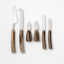 natural horn handles cheese cutlery set luxury gift idea