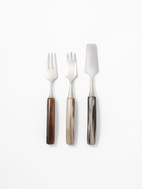natural horn handles luxury gift ideas dessert cutlery set