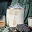 Handcrafted Italian ice holder with natural horn and white bronze brass structure – luxury bar accessory