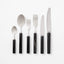 metropolitan table cutlery set with natural horn handles handmade in italy