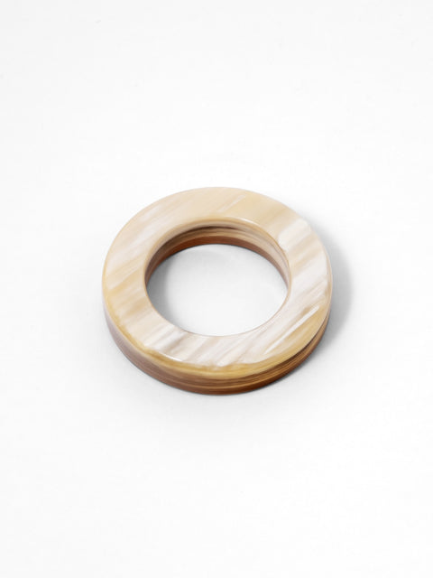 napkin rings in natural horn handmade in italy