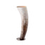 Luxury vase in natural horn with nickel plated brass base – handcrafted in Italy