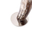 Handcrafted natural horn vase with nickel plated brass base – luxury Italian design piece