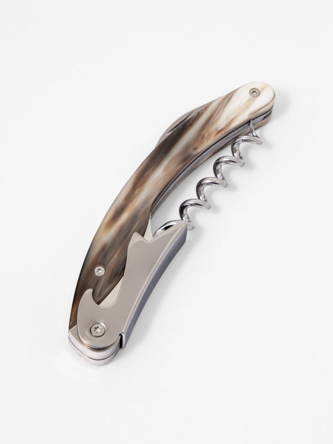 Made in Italy corkscrew with natural horn applications