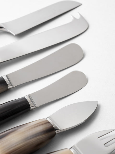stainless steel cheese cutlery set handmade in italy by Zanchi