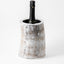 champagne holder in natural horn and silver handmade in italy