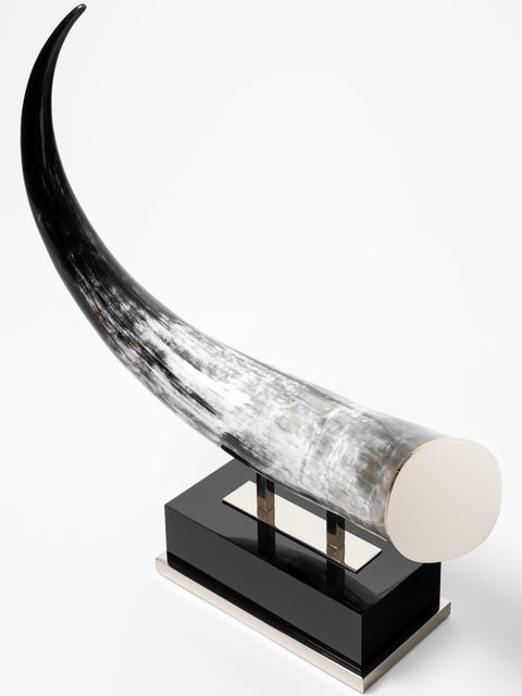 natural horn sculpture handmade in italy