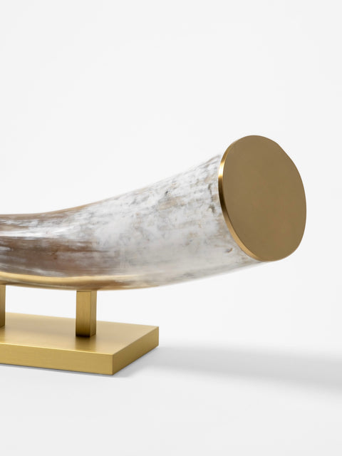 natural horn sculpture handmade in italy by zanchi