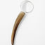 magnifying glass in natural horn and silver plated brass made in italy
